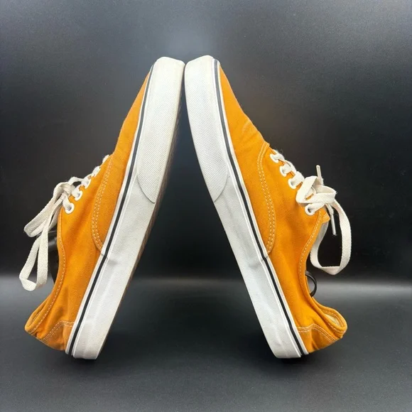 Vans Authentic Off the Wall Lace up Orange White sneakers, Mens Size 10 - Picture 6 of 9